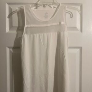 White Mesh Athletic Top